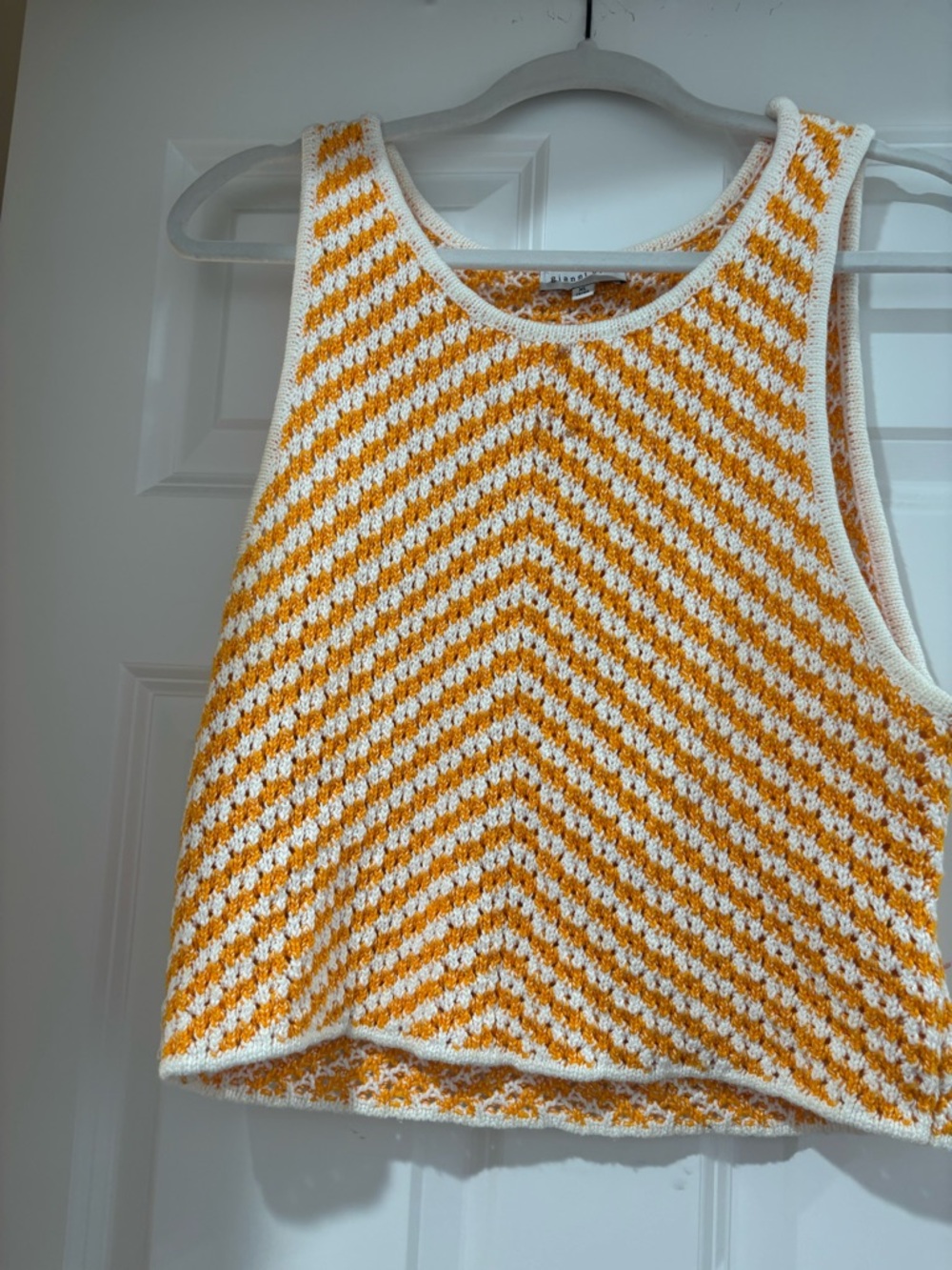 Gianni Bini Yellow & White Striped Knit Tank